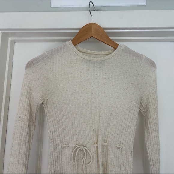 Reformation Rib Knit Long Sleeve Mini Dress S - Picture 4 of 10
